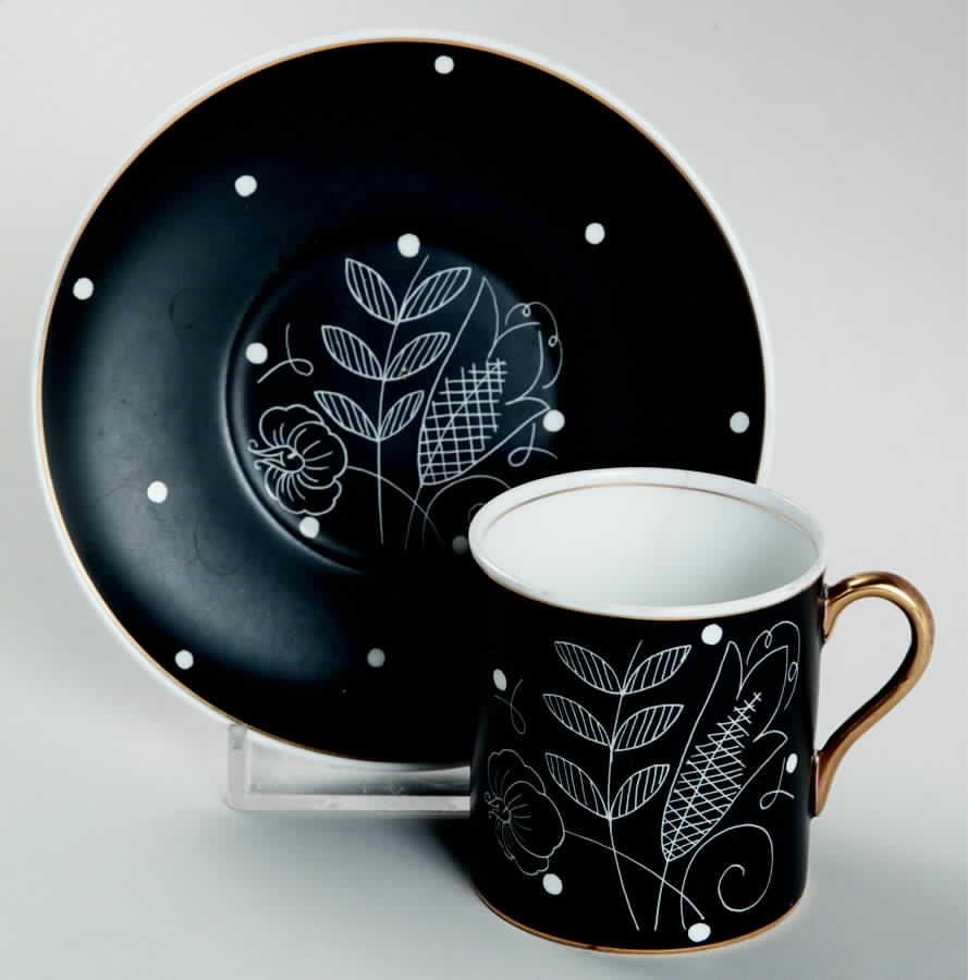 13573-24 Flat Demitasse Cup & Saucer Set by Shelley-1