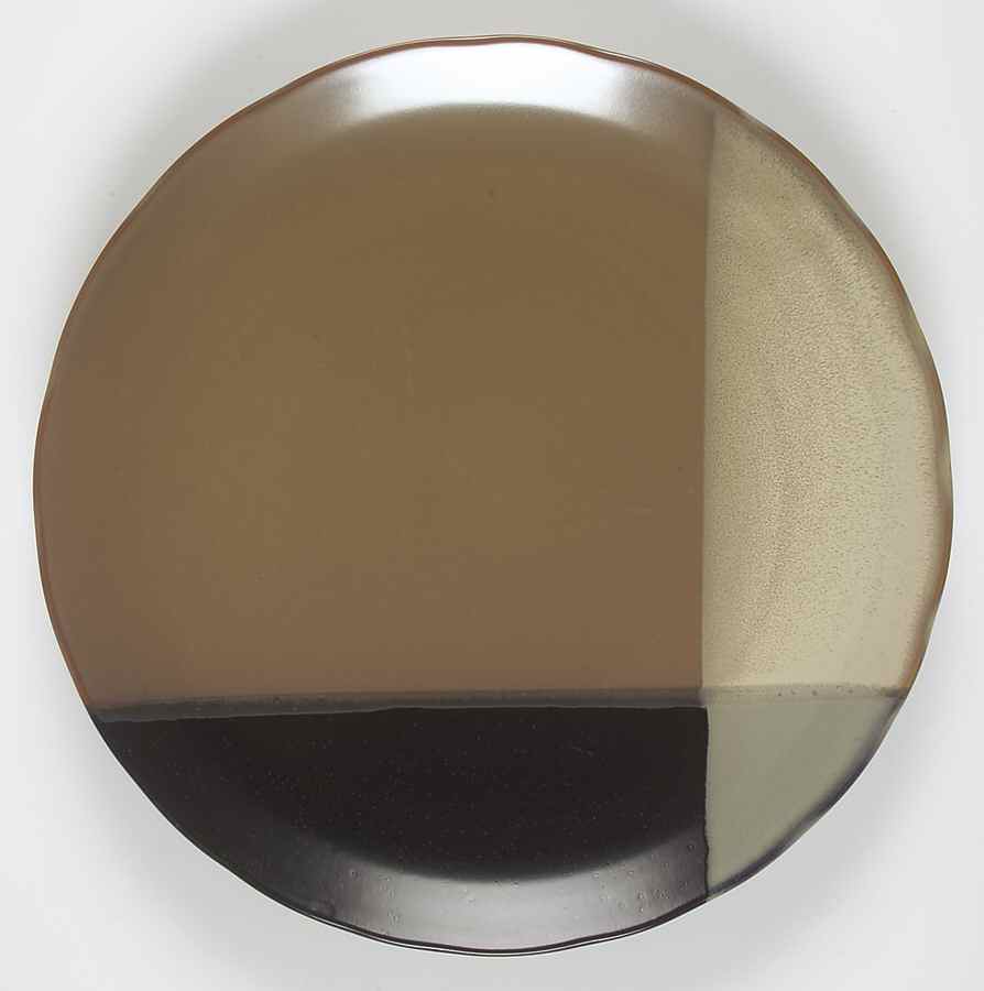 Gold Dust Black 12" Chop Plate (Round Platter) by Sango-1