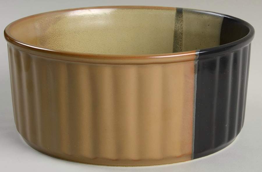 Gold Dust Black 8" Ceramic Storage Bowl by Sango-1