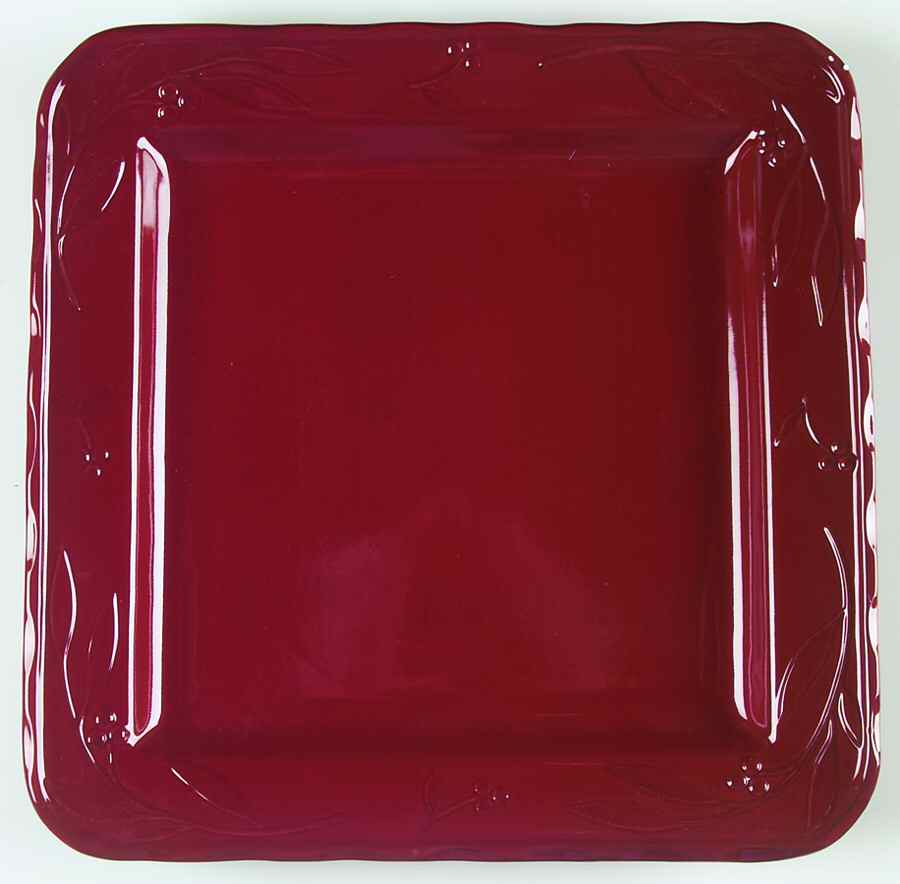 Bella Red (Ruby) 14" Square Platter by Signature-1
