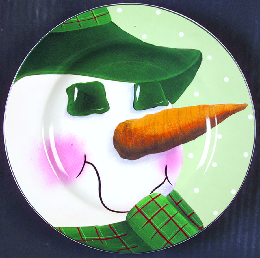 Snowmen Portraits (Decal) Salad/Dessert Plate by Sakura-1