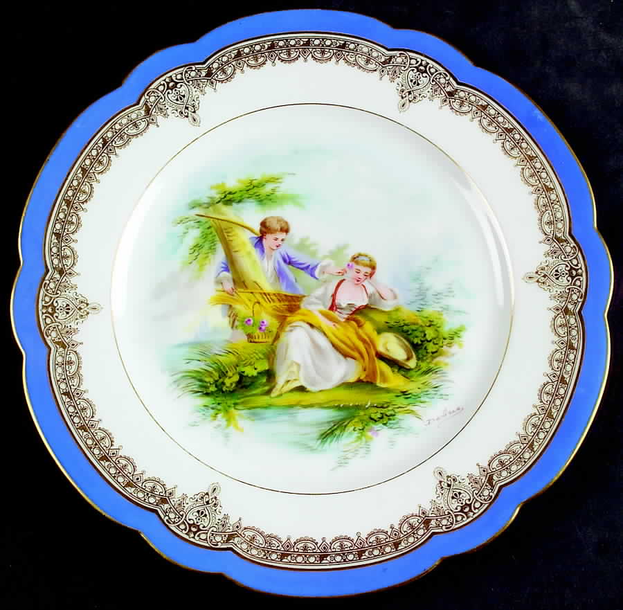 SPF14 Dinner Plate by Sevres Porcelain (France)-1