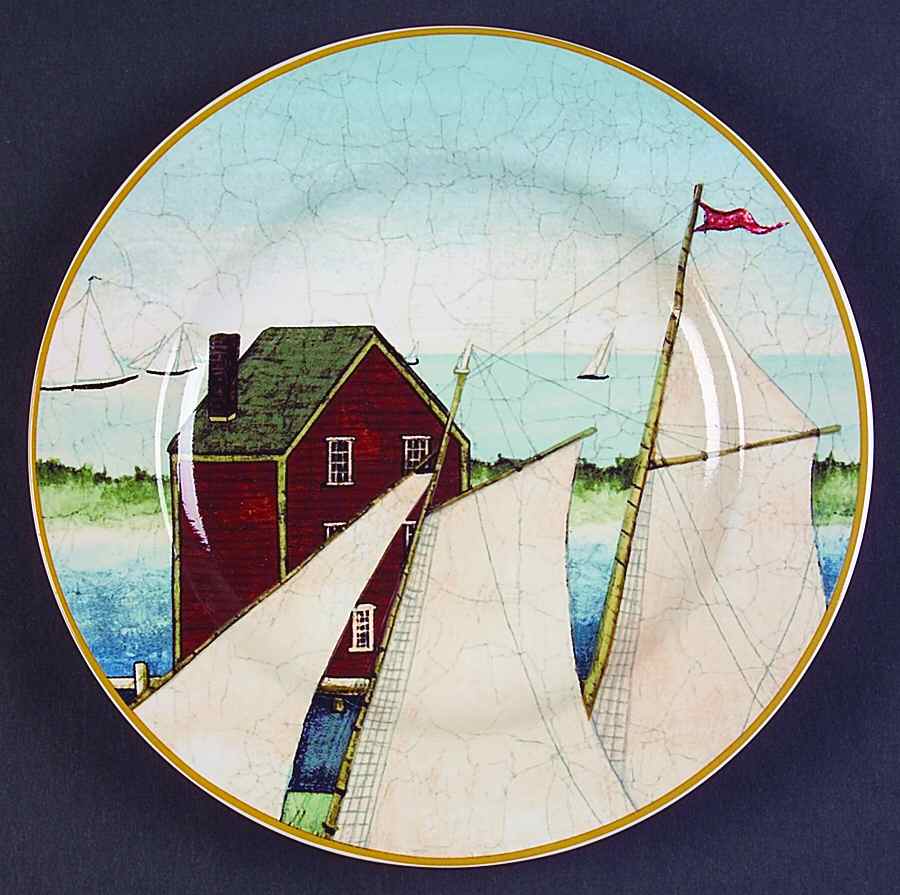 Lighthouse Harbor Salad Plate by Sakura-1