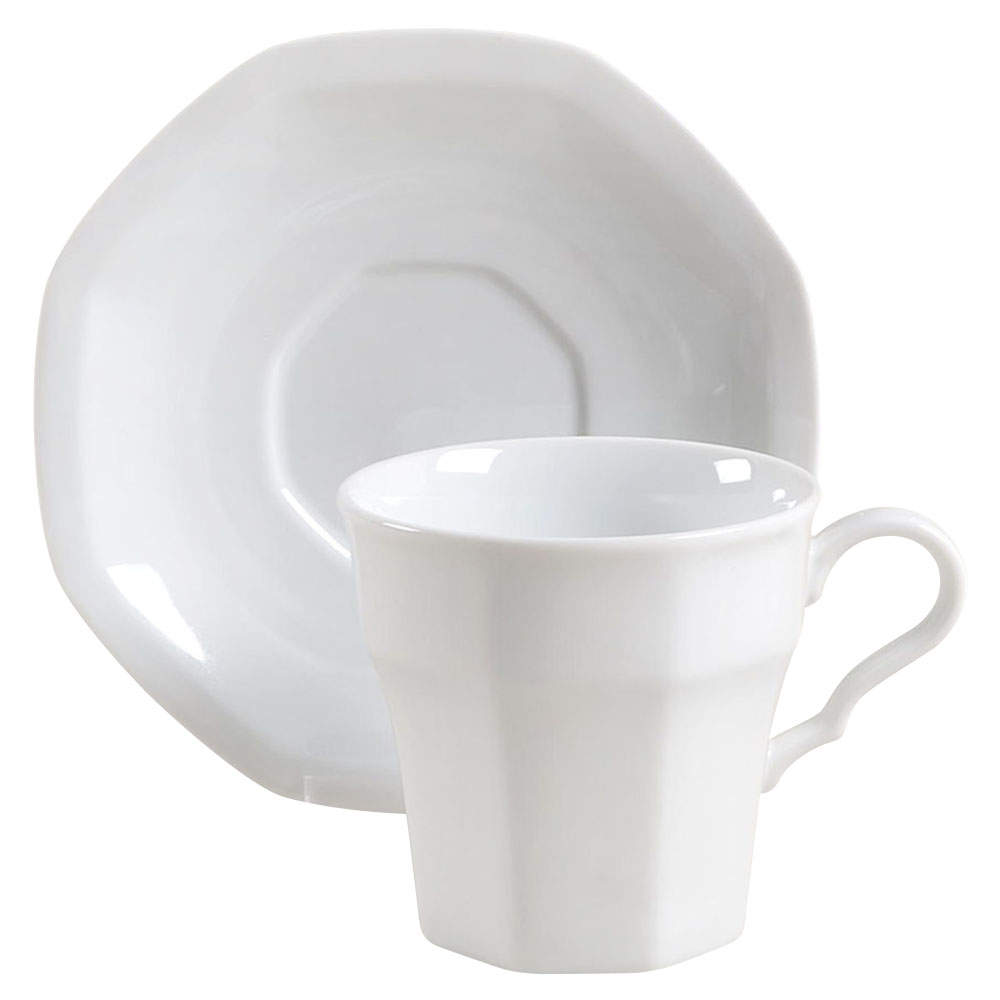 Maison Blanche Flat Cup & Saucer Set by Studio Nova-1