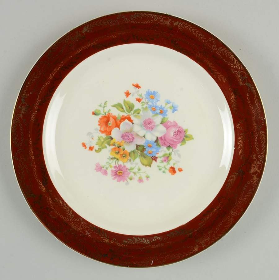 Madame du Barry Maroon Salad Plate by Stetson-1