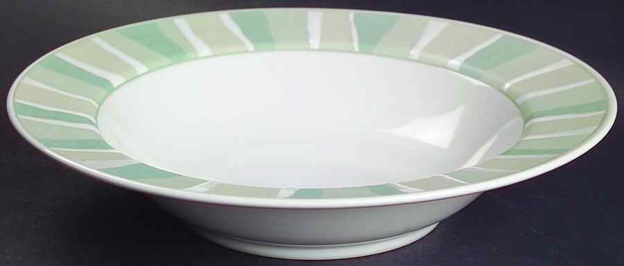 Segments Green Rim Soup Bowl by Sakura-1