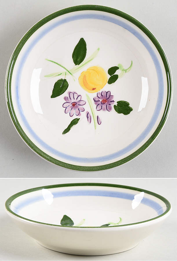Fruit and Floral (White White) Fruit/Dessert (Sauce) Bowl by Stangl-1