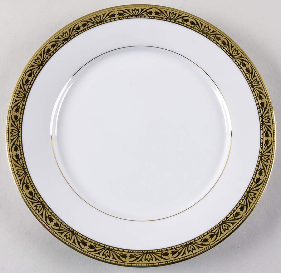 Etched in Gold Dinner Plate by Spiegel China-1