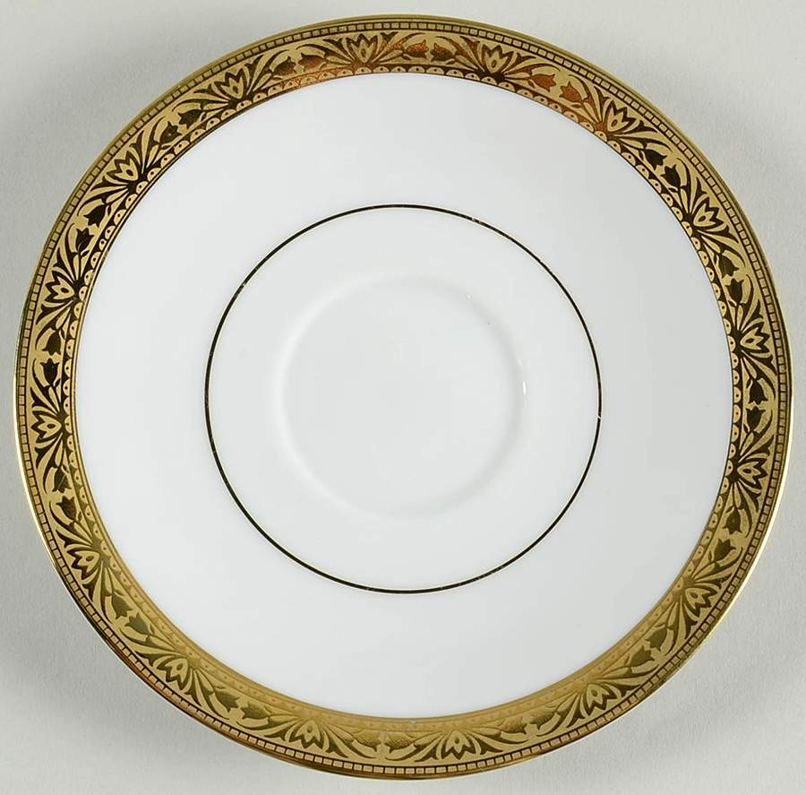Etched in Gold Saucer by Spiegel China-1