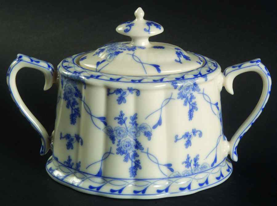Rose Brocade Sugar Bowl & Lid by Skye Mcghie-1
