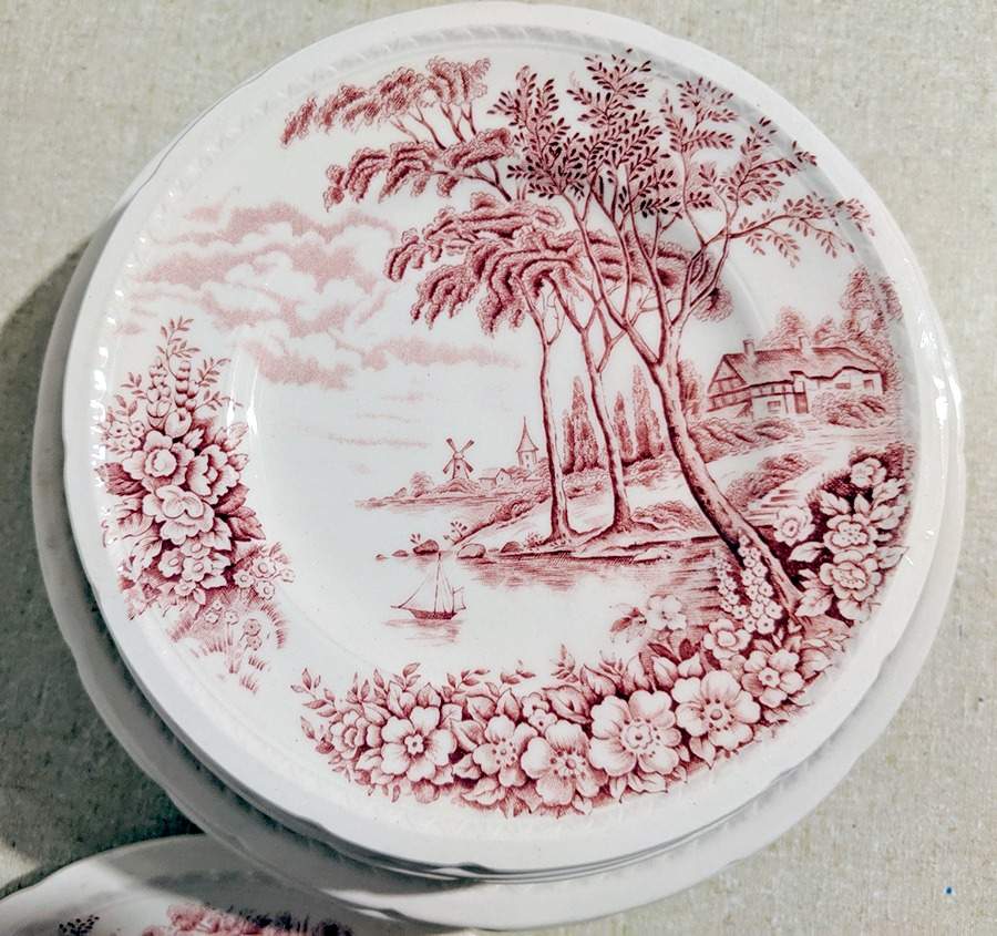 Woodlands Pink Dinner Plate by Swinnertons-1