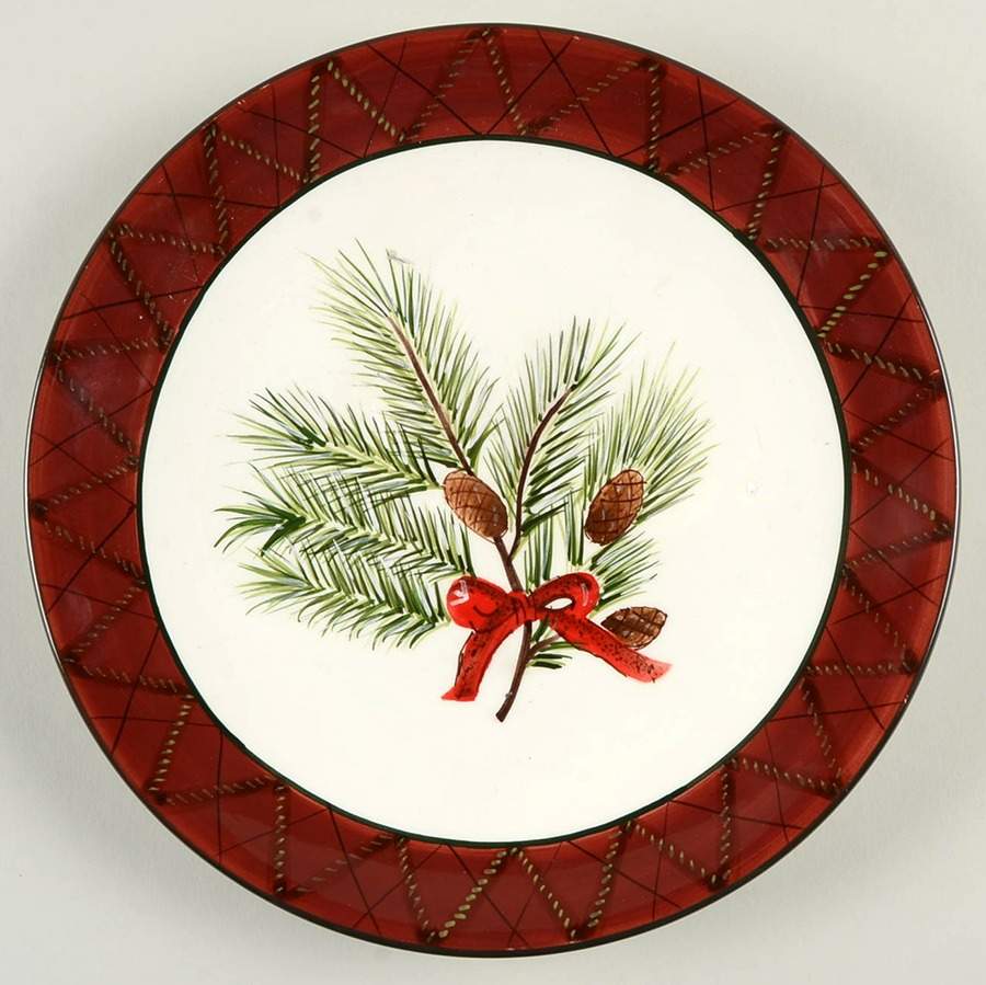 Holiday Greens Coupe Luncheon Plate by Sakura-1