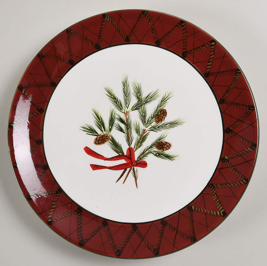 Holiday Greens Coupe Luncheon Plate by Sakura-1