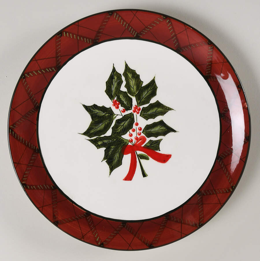 Holiday Greens Coupe Luncheon Plate by Sakura-1