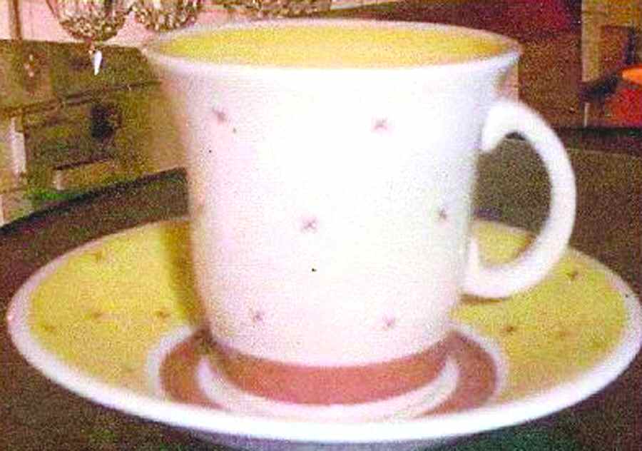 Tyrol Orange Yellow Flat Cup & Saucer Set by Susie Cooper-1
