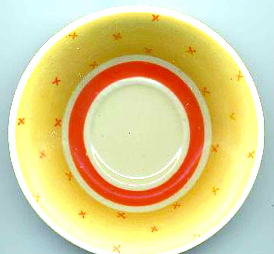 Tyrol Orange Yellow Saucer by Susie Cooper-1