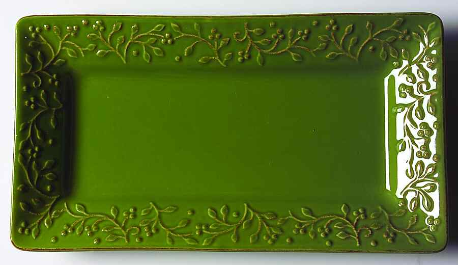 Chelsea Parsley (Green) Rectangular Tray 11" by Signature-1