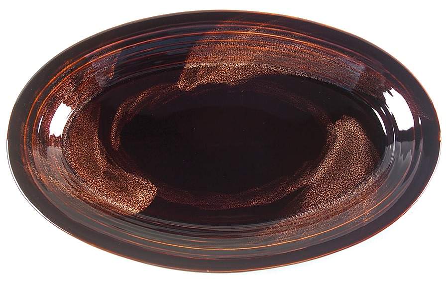 Tortoise Shell 16" Oval Serving Platter by Sakura-1