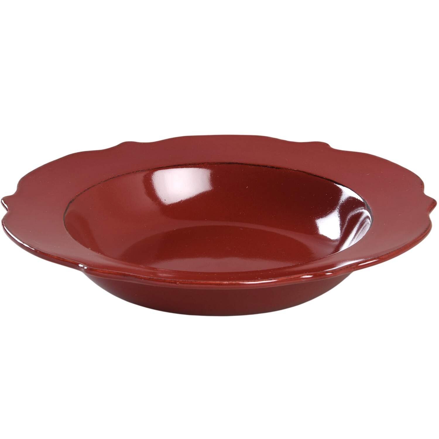 A la Carte Burgundy Rim Soup Bowl by Skye Mcghie-1