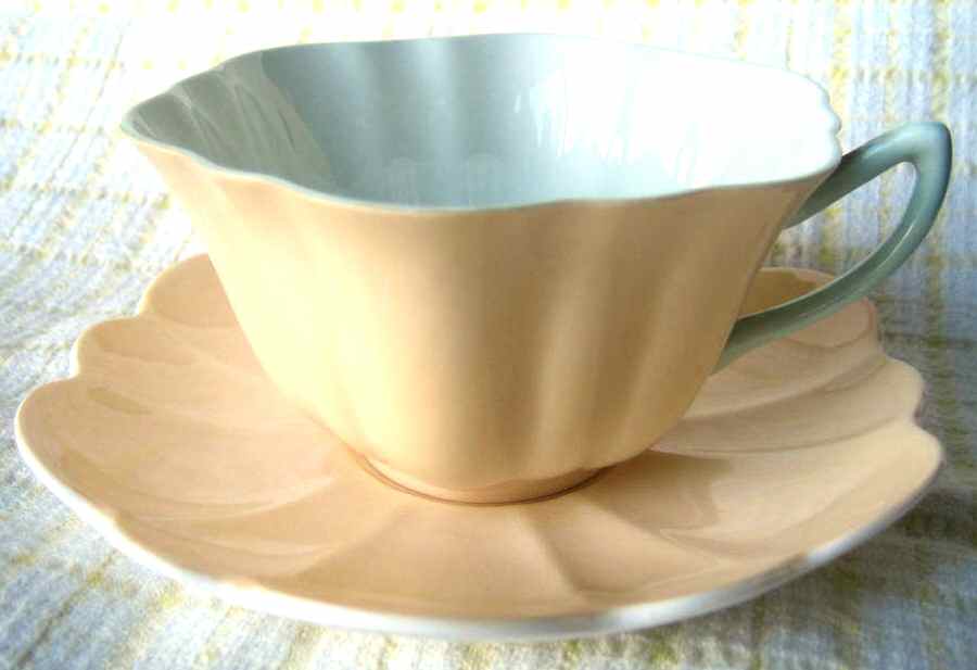 SHE262 Flat Cup & Saucer Set by Shelley-1