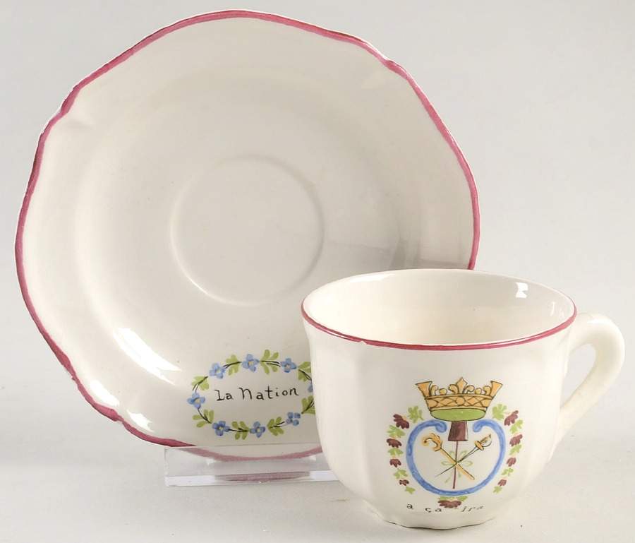 SDQ2 Flat Demitasse Cup & Saucer Set by St Amand-1