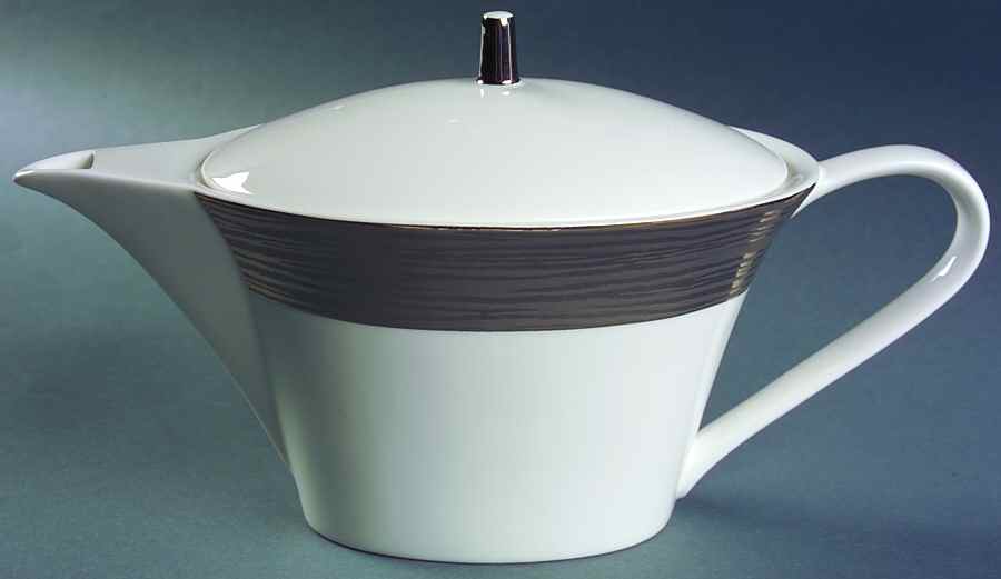 Beechwood Platinum Coffee Pot & Lid by Sasaki-1