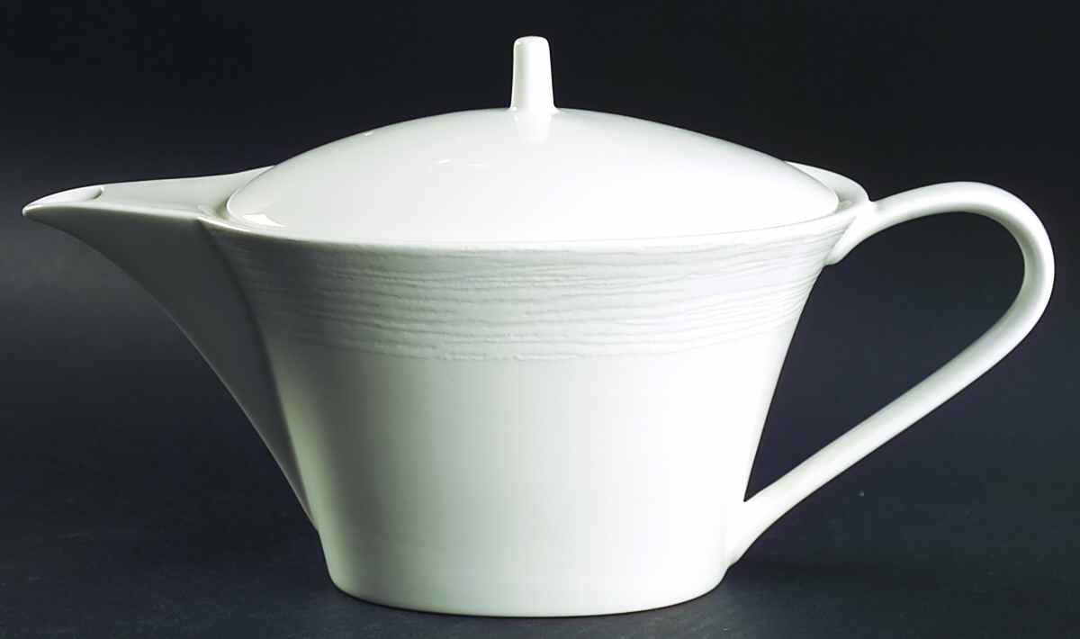 Beechwood White Coffee Pot & Lid by Sasaki-1