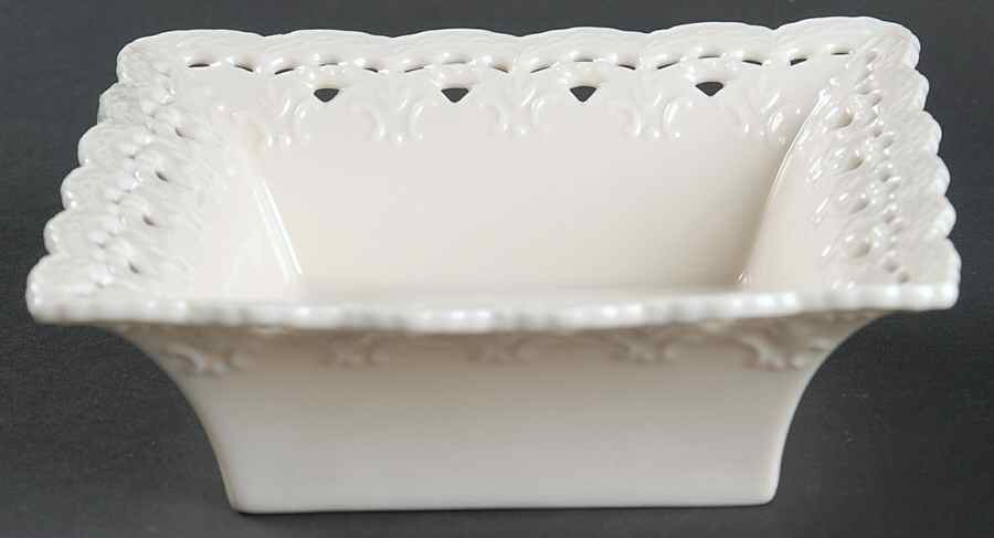 Cream Lace 6" Square Dish by Skye Mcghie-1