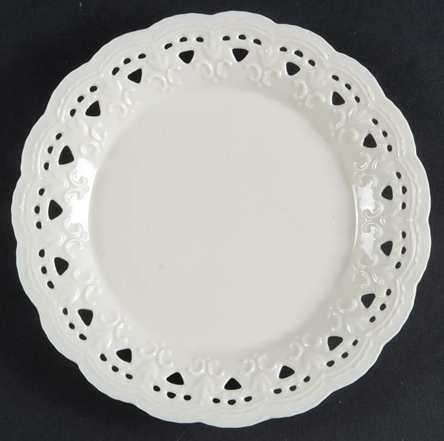 Cream Lace Dessert/Pie Plate by Skye Mcghie-1