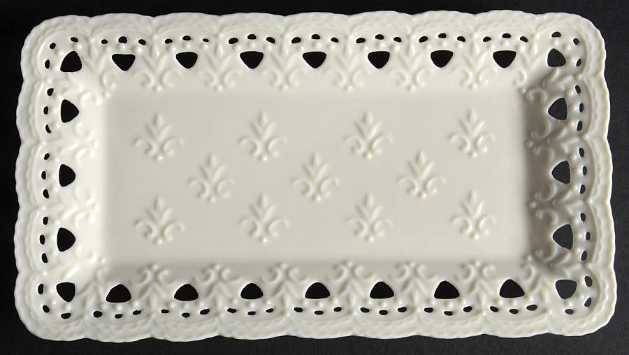 Cream Lace 9" Rectangular Tray by Skye Mcghie-1