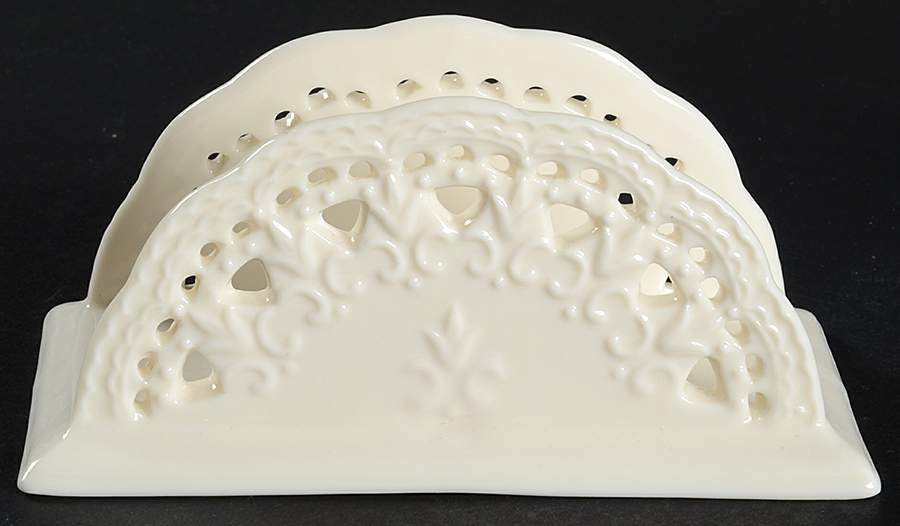 Cream Lace Napkin Holder by Skye Mcghie-1