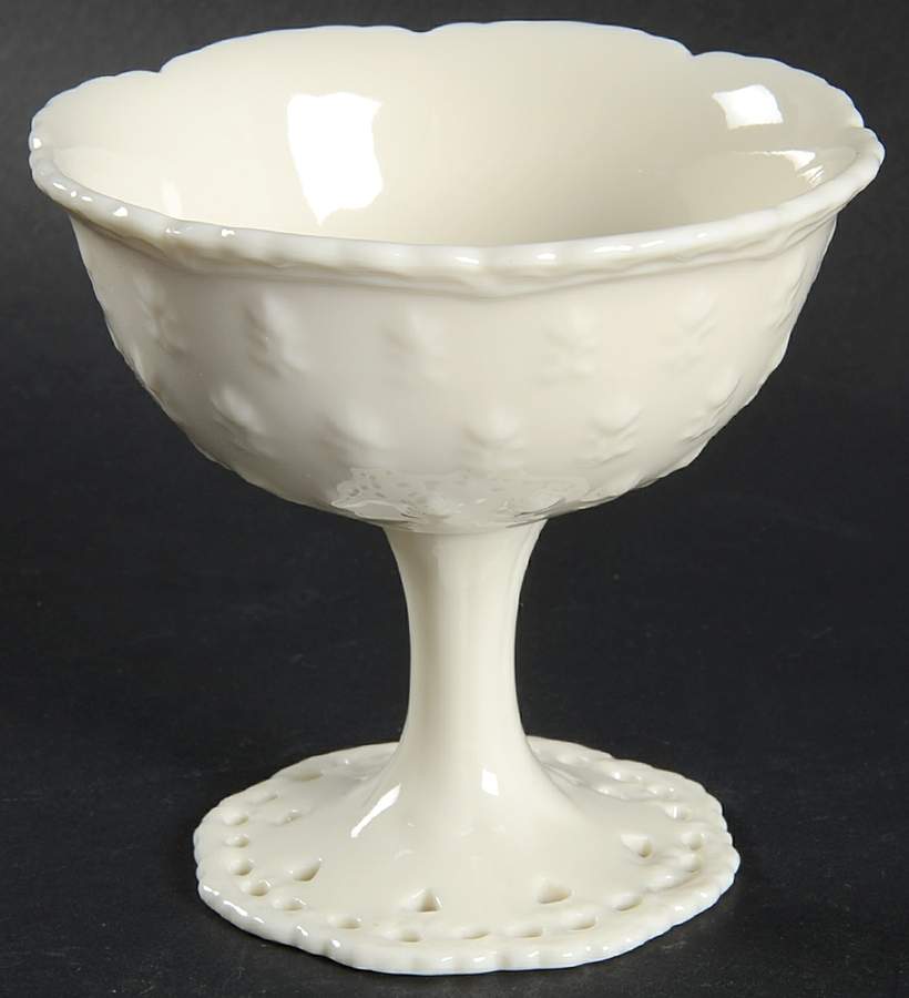 Cream Lace Round Compote (Height X Width) by Skye Mcghie-1