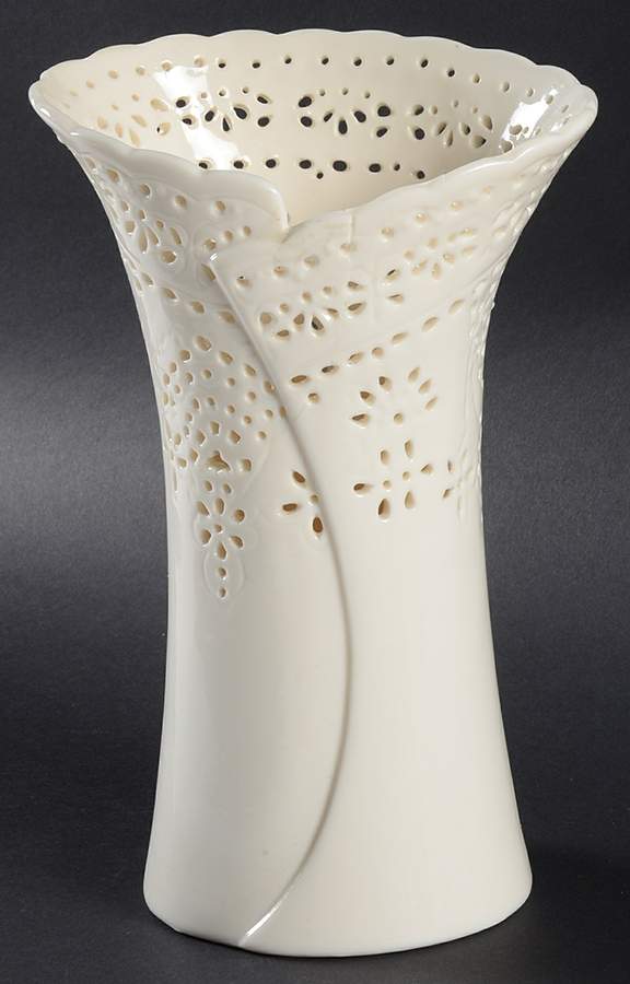Cream Lace 9" Vase by Skye Mcghie-1