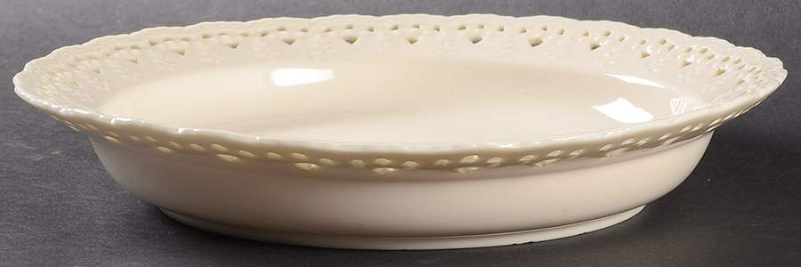 Cream Lace Large Rim Soup Bowl by Skye Mcghie-1