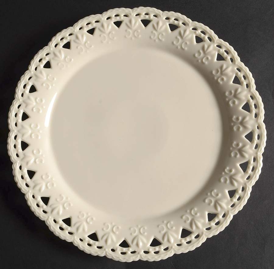 Cream Lace Dinner Plate by Skye Mcghie-1