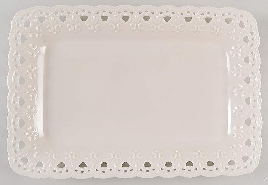Cream Lace Large Sandwich Tray by Skye Mcghie-1