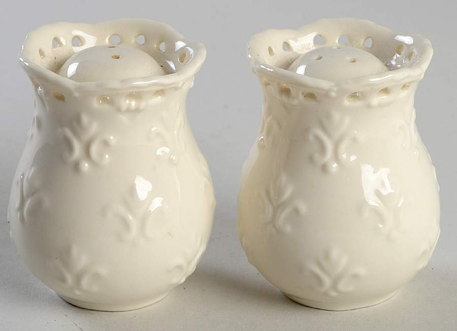 Cream Lace Salt & Pepper Set by Skye Mcghie-1