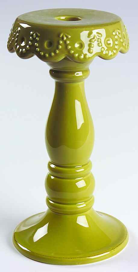 Now and Then Olive 8" Tall Candlestick by Signature-1