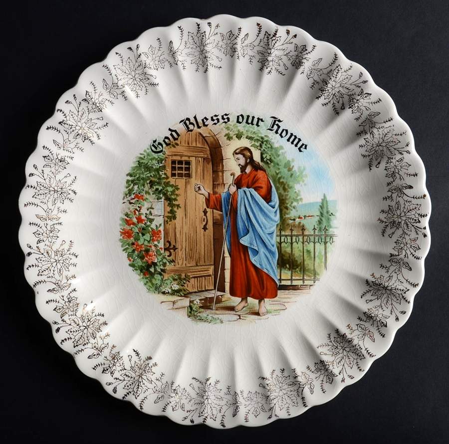 God Bless Our Home Luncheon Plate by Sanders-1