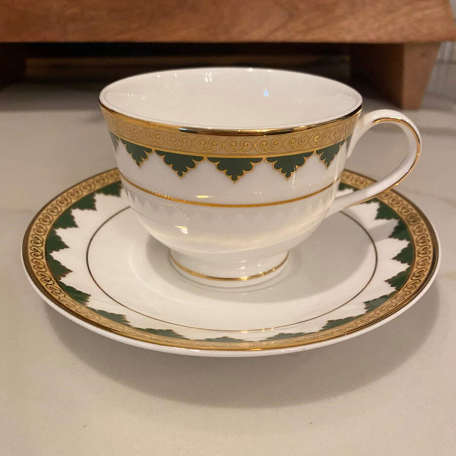 Hedges, The Footed Cup & Saucer Set by Source Perrier Collection-1