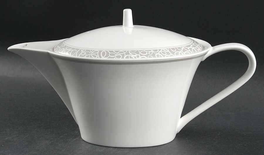 Silver Script Coffee Pot & Lid by Sasaki-1