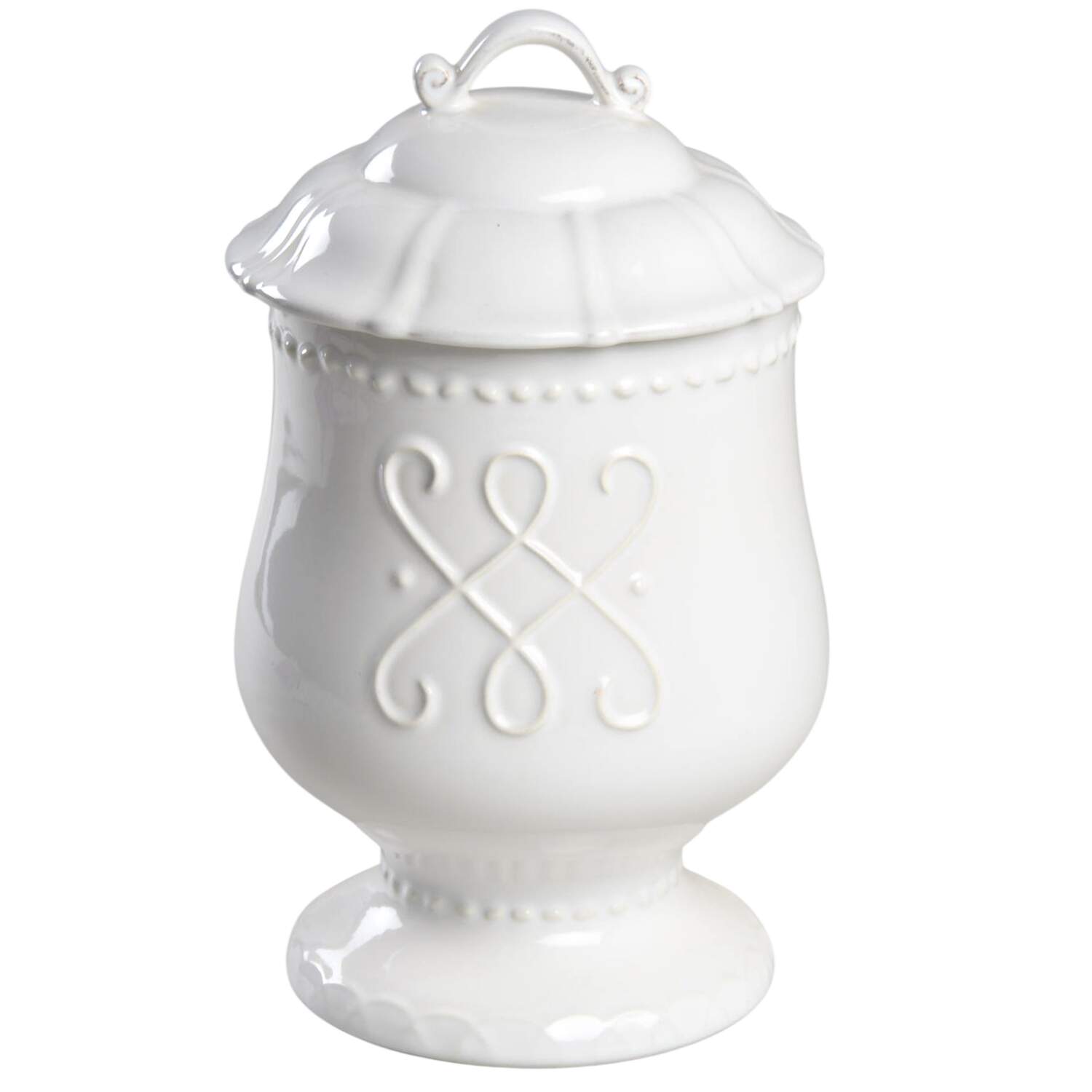 Historia Paper White Medium Canister & Lid by Skyros-1