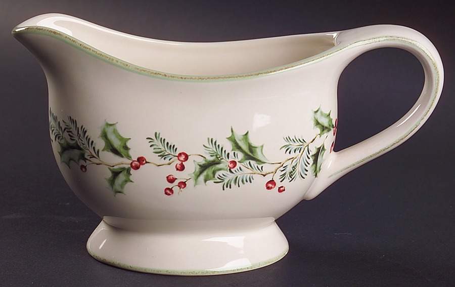 Holly Berry Gravy Boat by St Nicholas Square-1