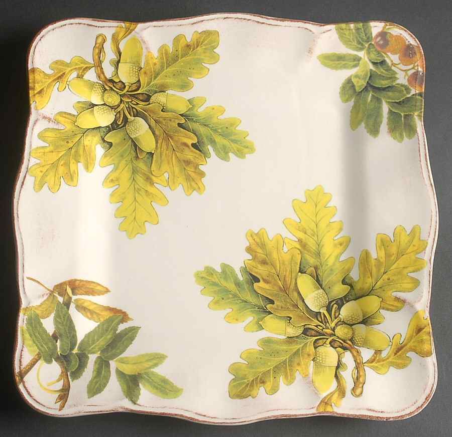 Acorn & Fig Square Dinner Plate by Sur La Table-1
