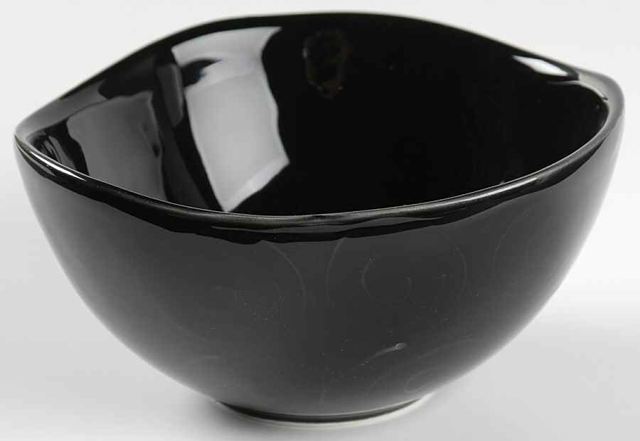 Spa Black Coupe Soup Bowl by Sasaki-1