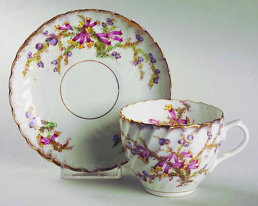 Heather Footed Cup & Saucer Set by Shore & Coggins-1