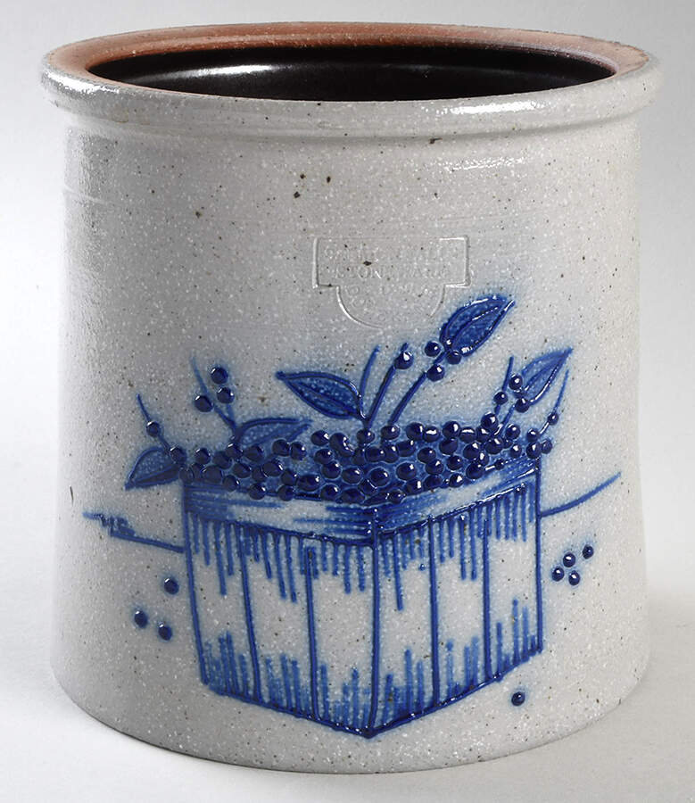 Blueberry Basket 80 Oz Open Crock by Salmon Falls Stoneware-1