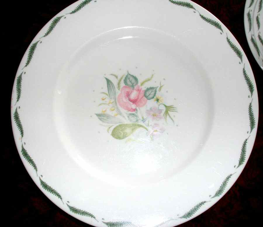 Rose and Leaves Dinner Plate by Susie Cooper-1