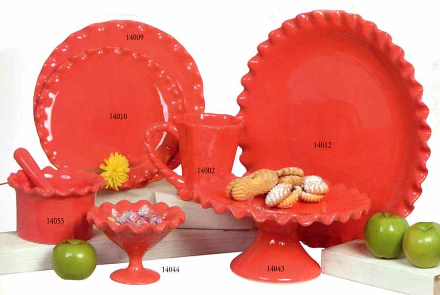 Fluted Collection Persimmon Dinner Plate by Saparna-1