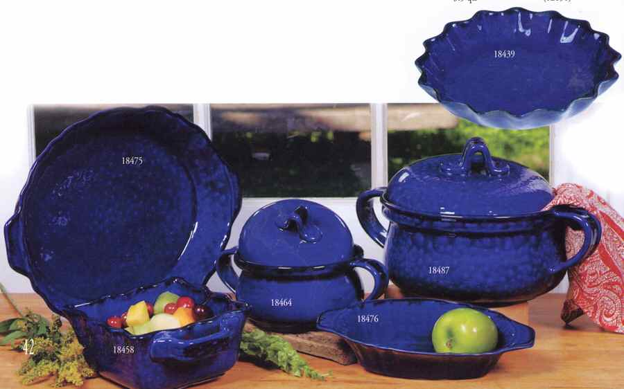 Country Home Cobalt Blue 10" Pie Baking Plate by Saparna-1